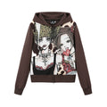 DONSMOKE nana Front Shoulder Casual Hooded Sweater