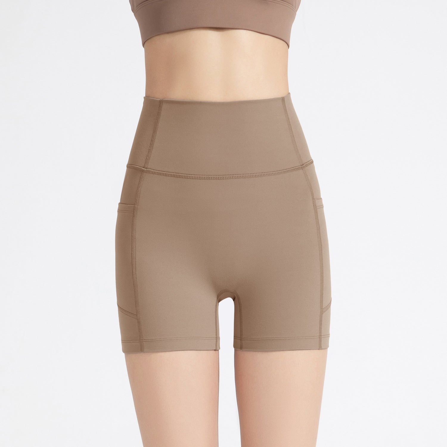Athena Lulu High Waist Hips Abdomen Nude Fitness Shorts