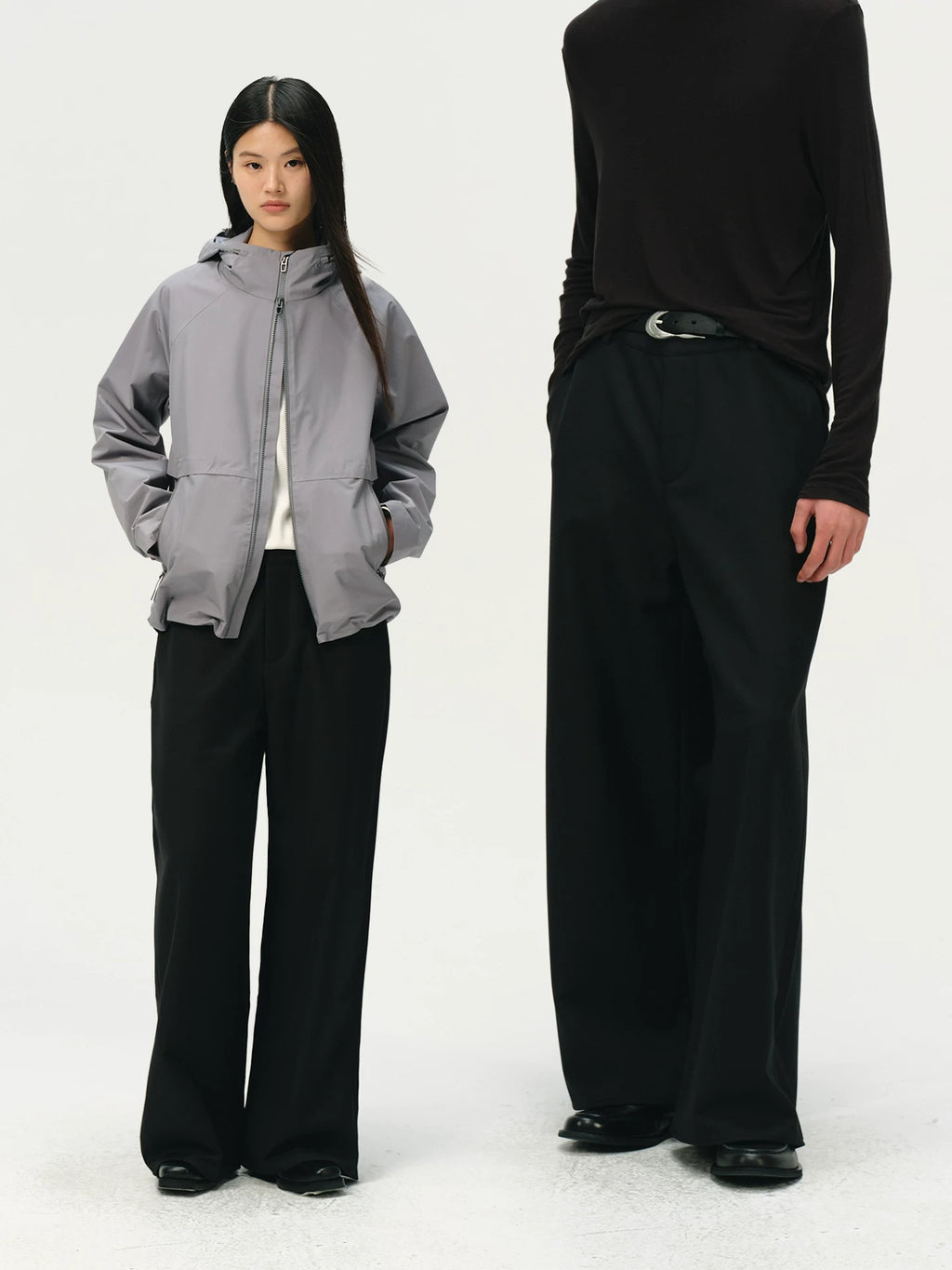 NO LOGO 600g Structured Straight-Leg Trousers