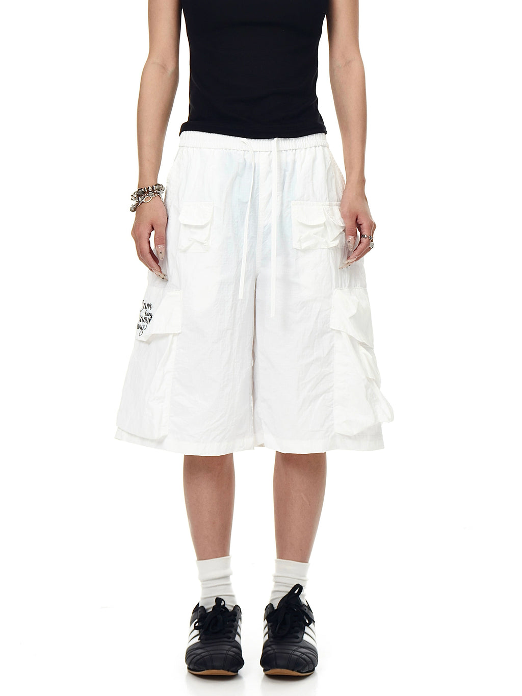 BLACKLISTS Quick-drying Multi-pocket Loose-fitting Five-point Pants