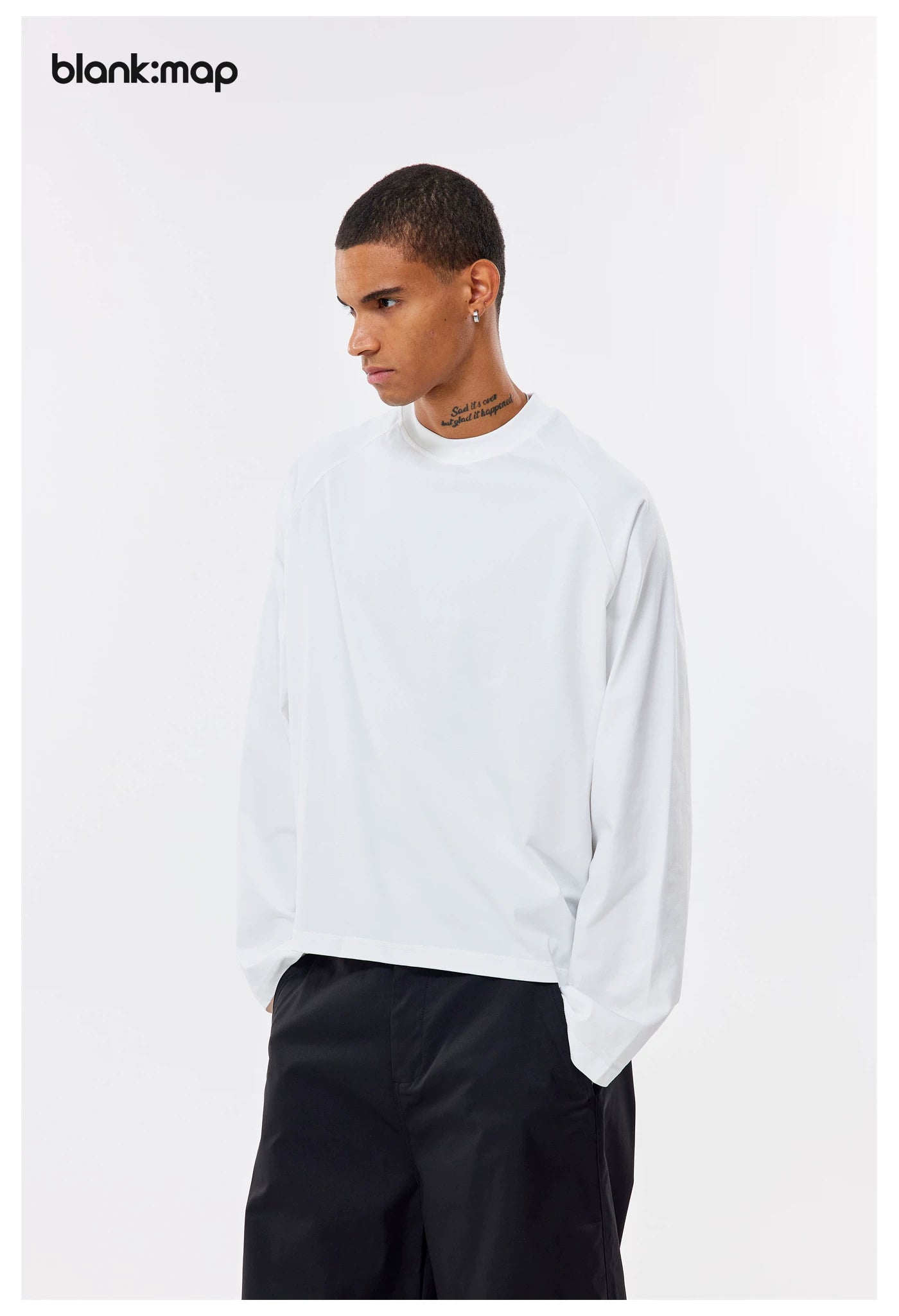 Blank Map Shoulder Comfortable Versatile Long Sleeve