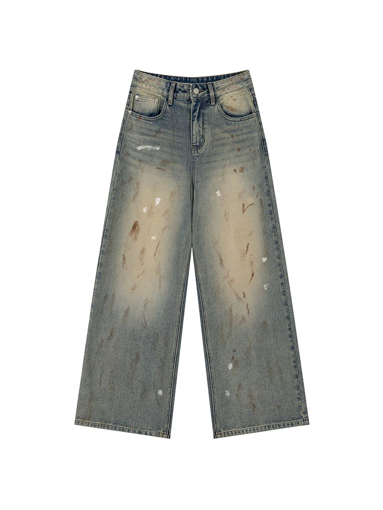 KANO Made Old Spray Dirty Printed Jeans