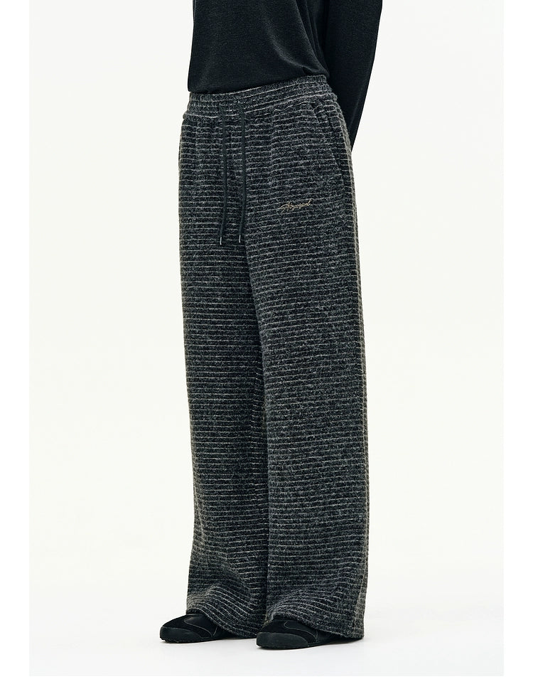 ATRY Striped Lazy Versatile Loose Straight Sweatpants