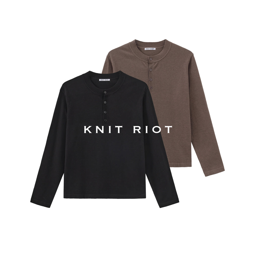 KNITRIOT Simple Skin-friendly Bottoming Long-sleeved Knitted Sweater