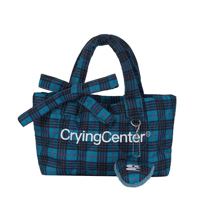 CryingCenter Vintage Checked Tote Bag