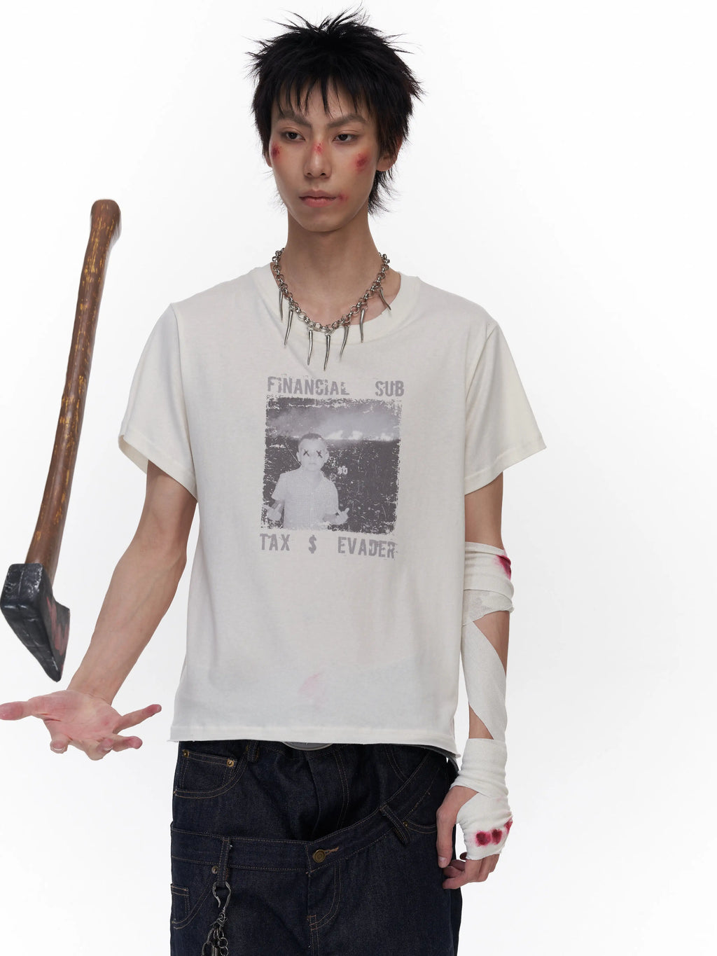 Imdelusion Thin Retro Double Neck Casual Tee