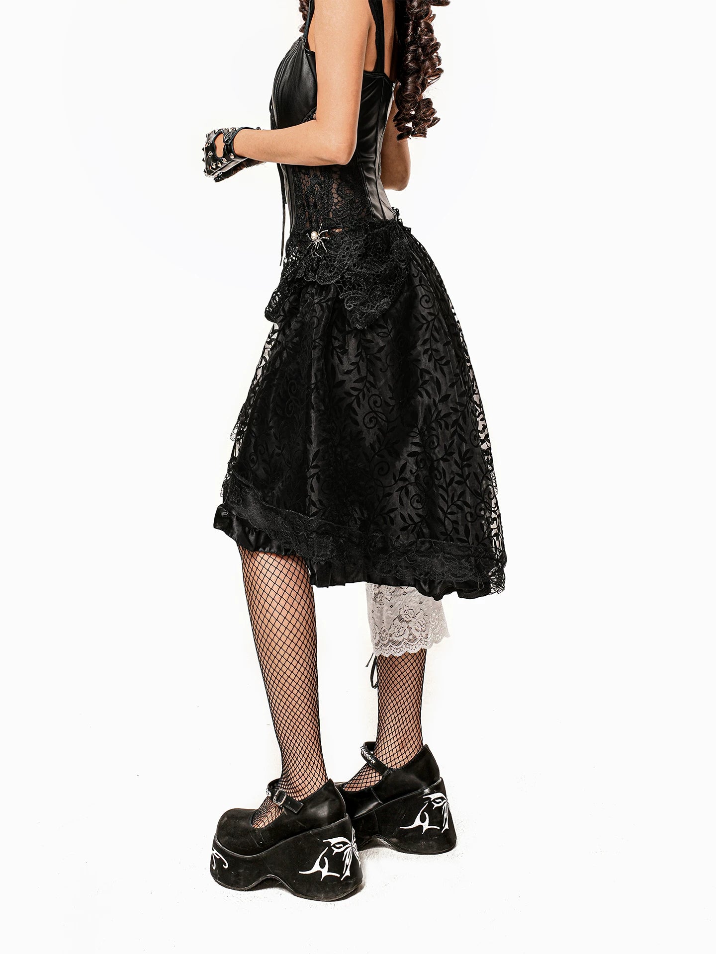 Arielink Irregular Mesh Skirt