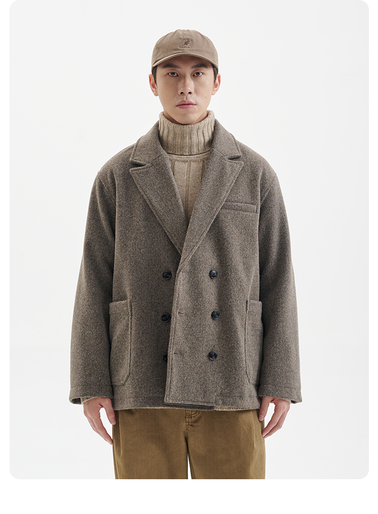 BUTTBILL 730G woolen double-breasted jacket