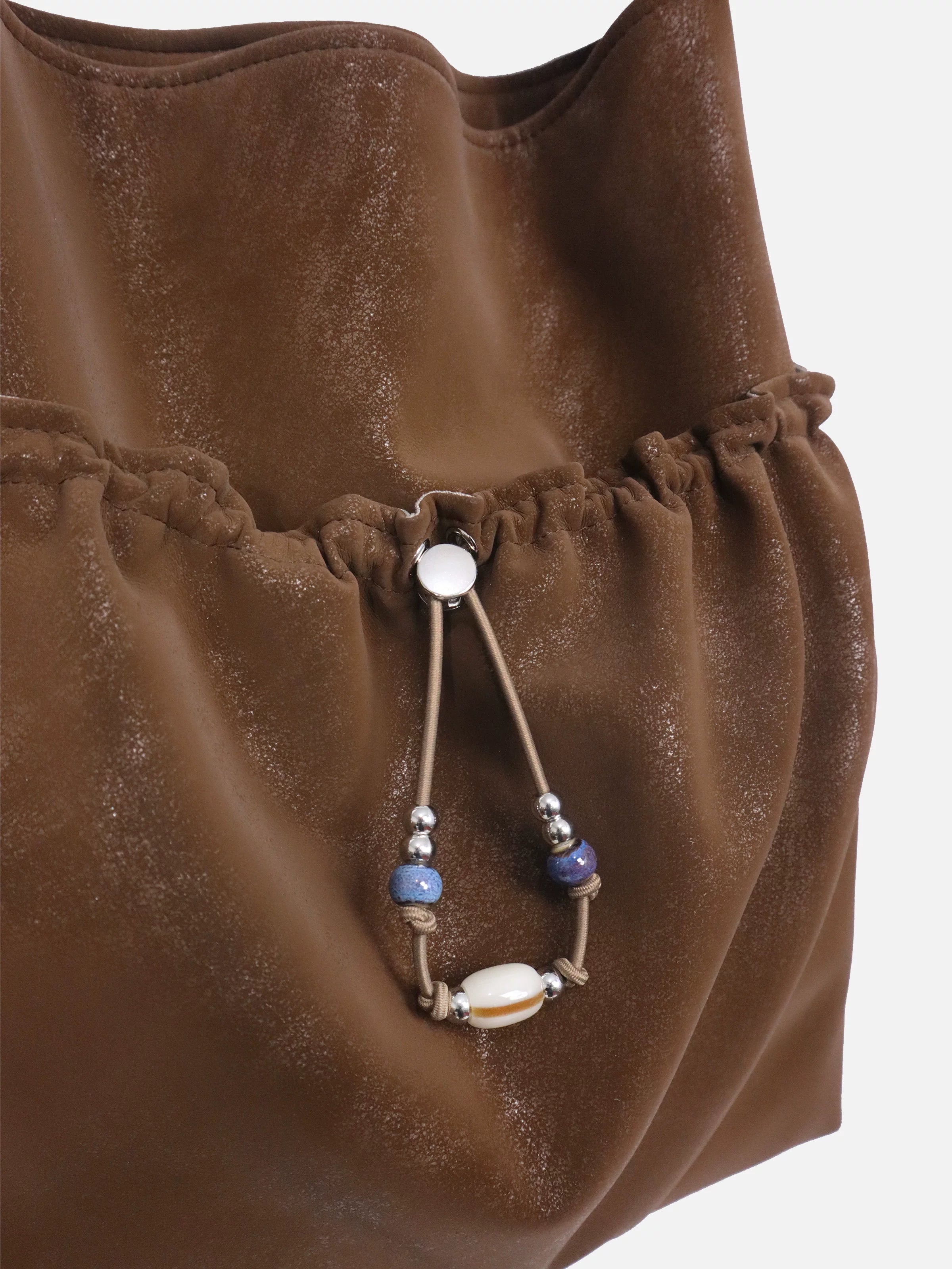Heelwood Pleated Beaded Shoulder Bag