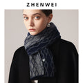 ZHENWEI Rhombus Plaid Short Knitted Scarf