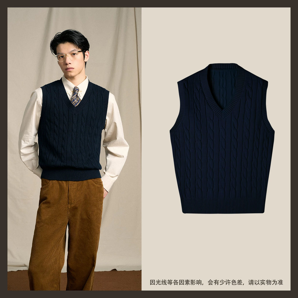 CULTA College Vintage Twisted Knitted Vest
