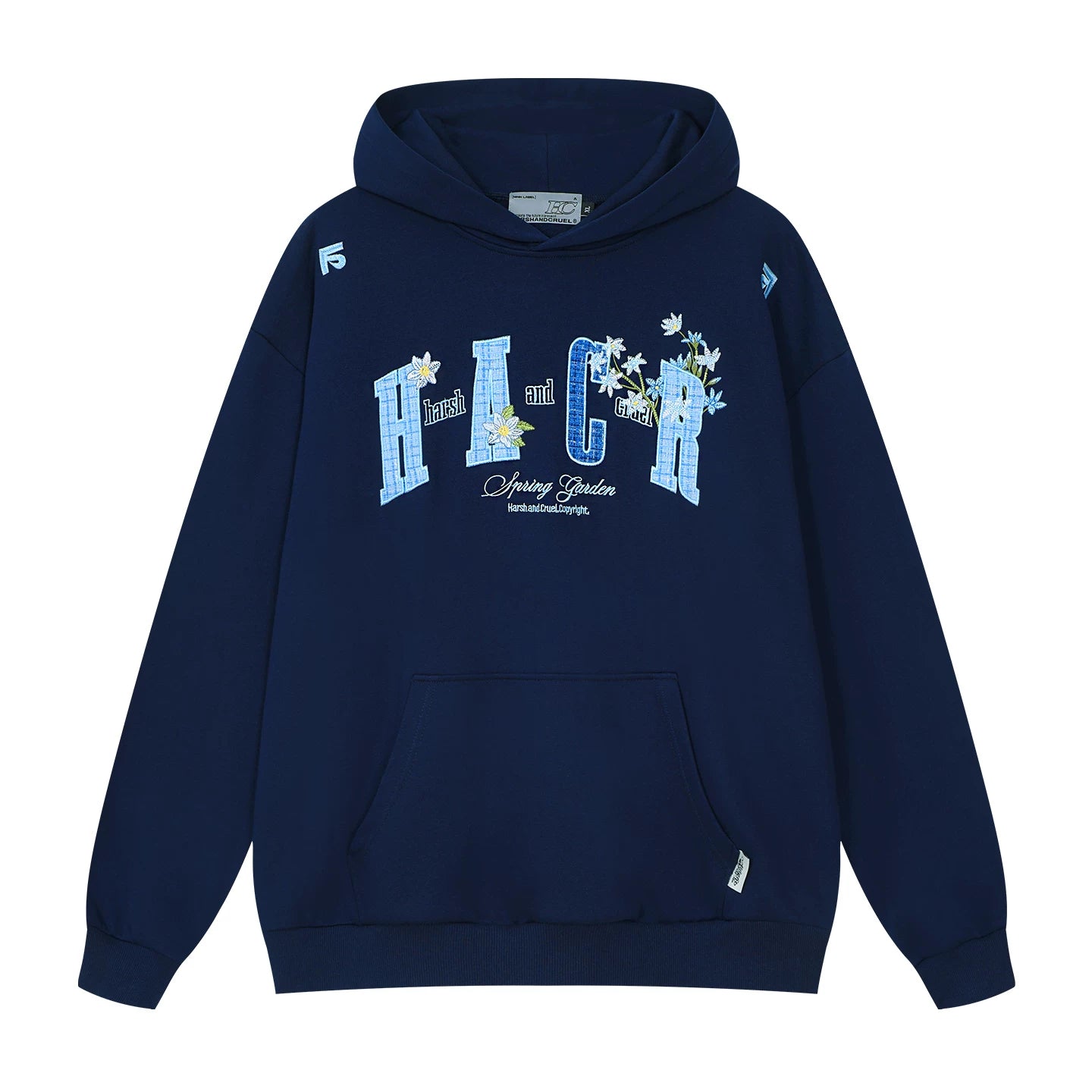 HACR Loose-embroidered Hooded Sweater