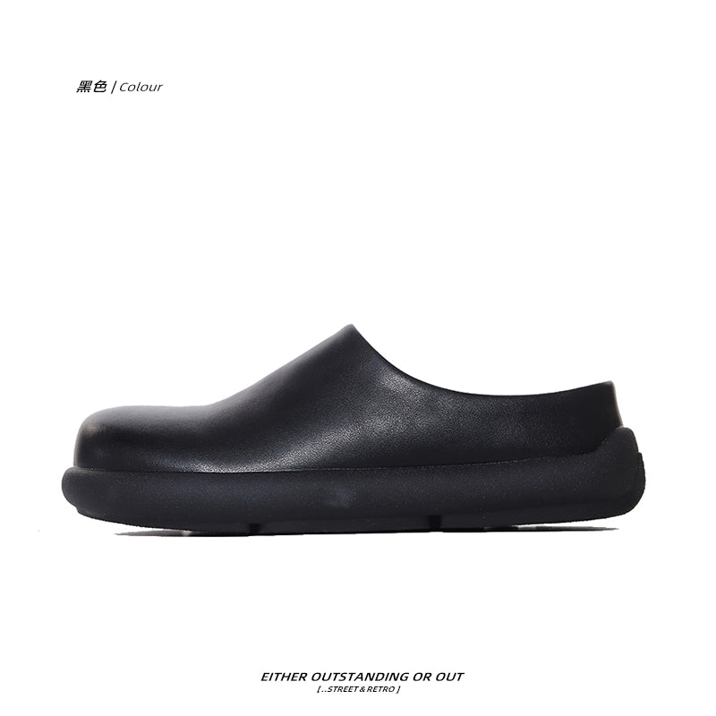 SHENLV Studio Simple Big Head Soft Bottom Outer Slippers