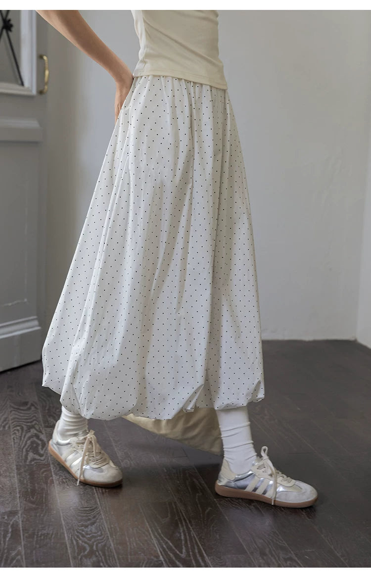 XUJING Temperament Polka Dot Bud Skirt