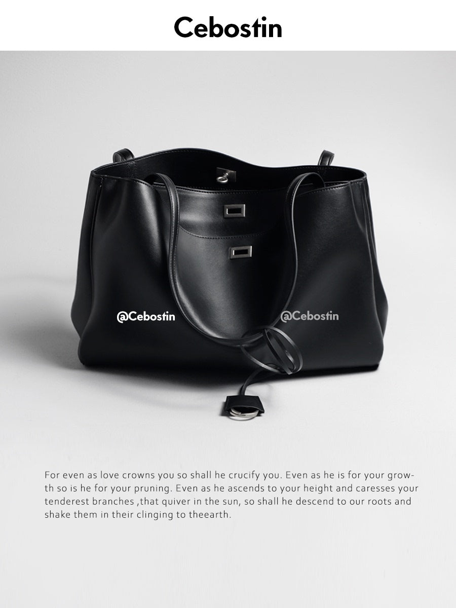 Cebostin First Layer Cowhide Large Capacity Messenger Bag