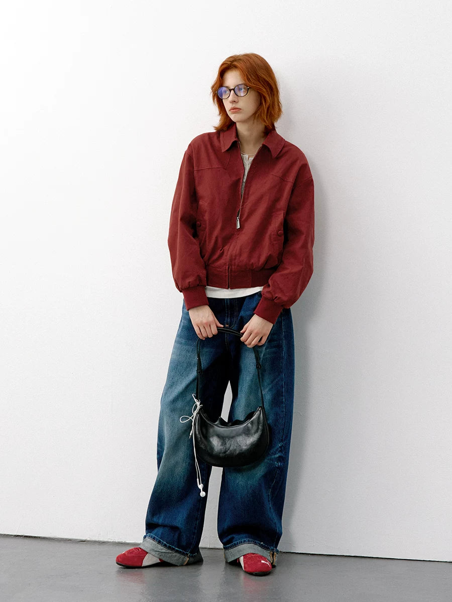 714Street Casual Versatile Waist Silhouette Short Jacket