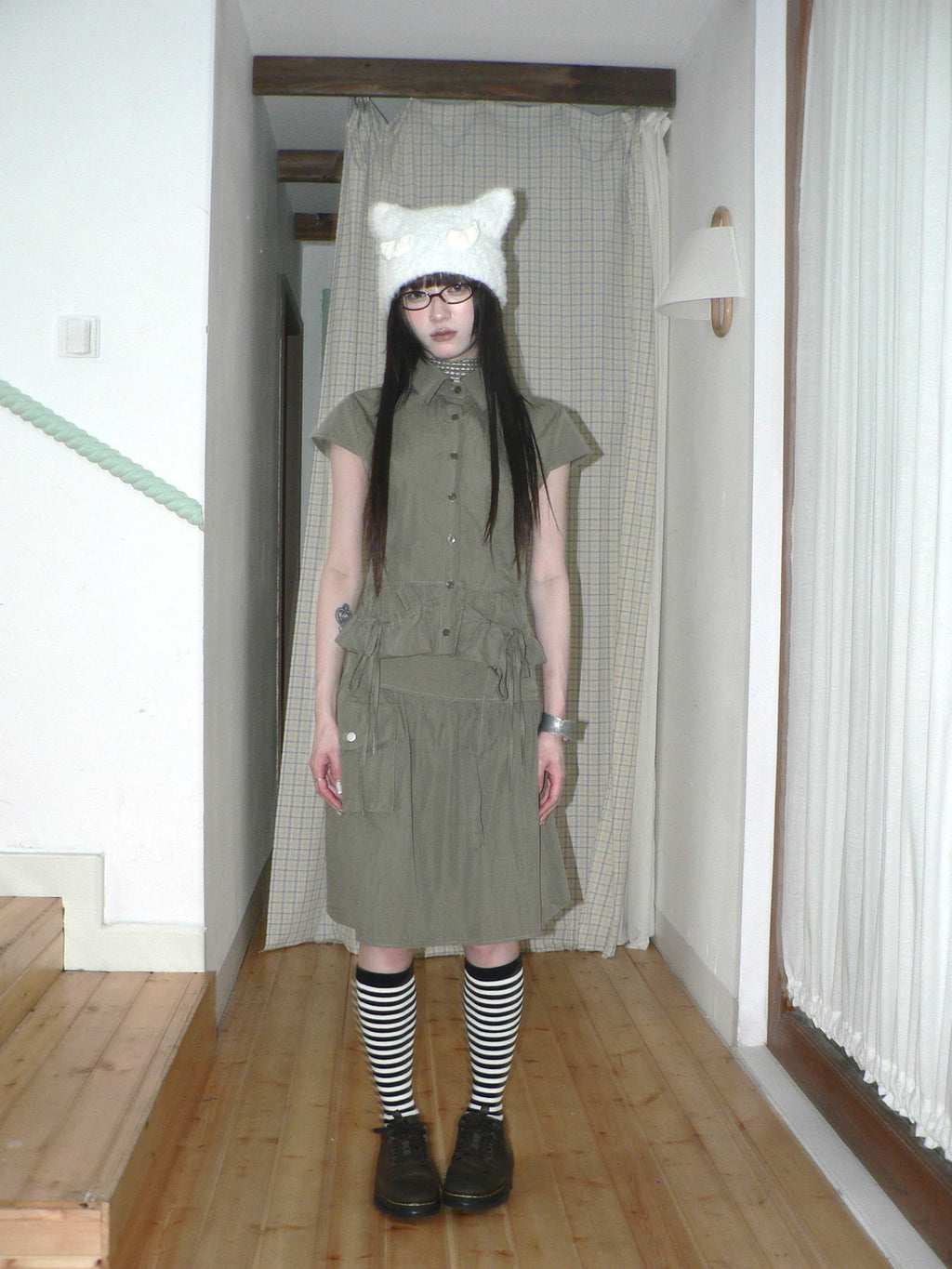 Ang: Project Vintage Single-breasted Shirt Skirt Set