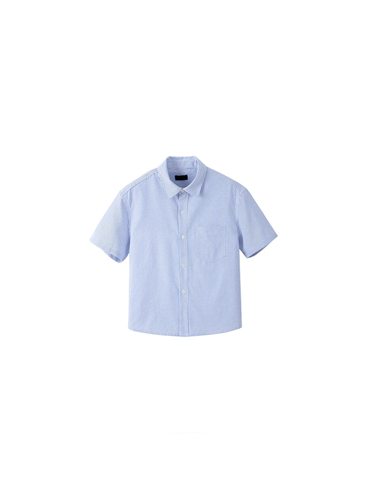 PLUS NO LOGO Striped Short Sleeve Shirt