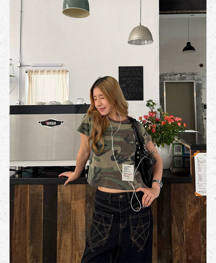 CCYE Camouflage Old Loose Tee