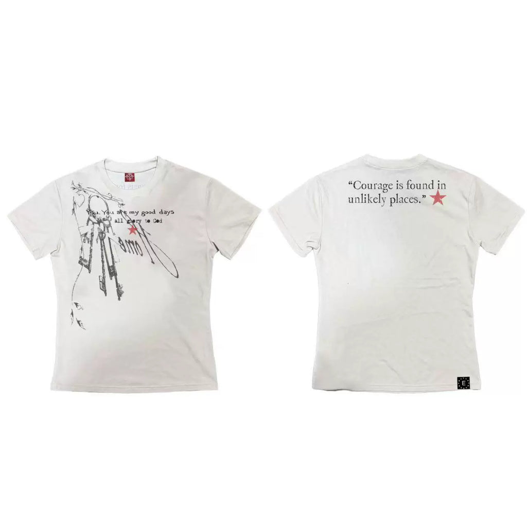 DETW Light Asian Punk Print Slogan Tee
