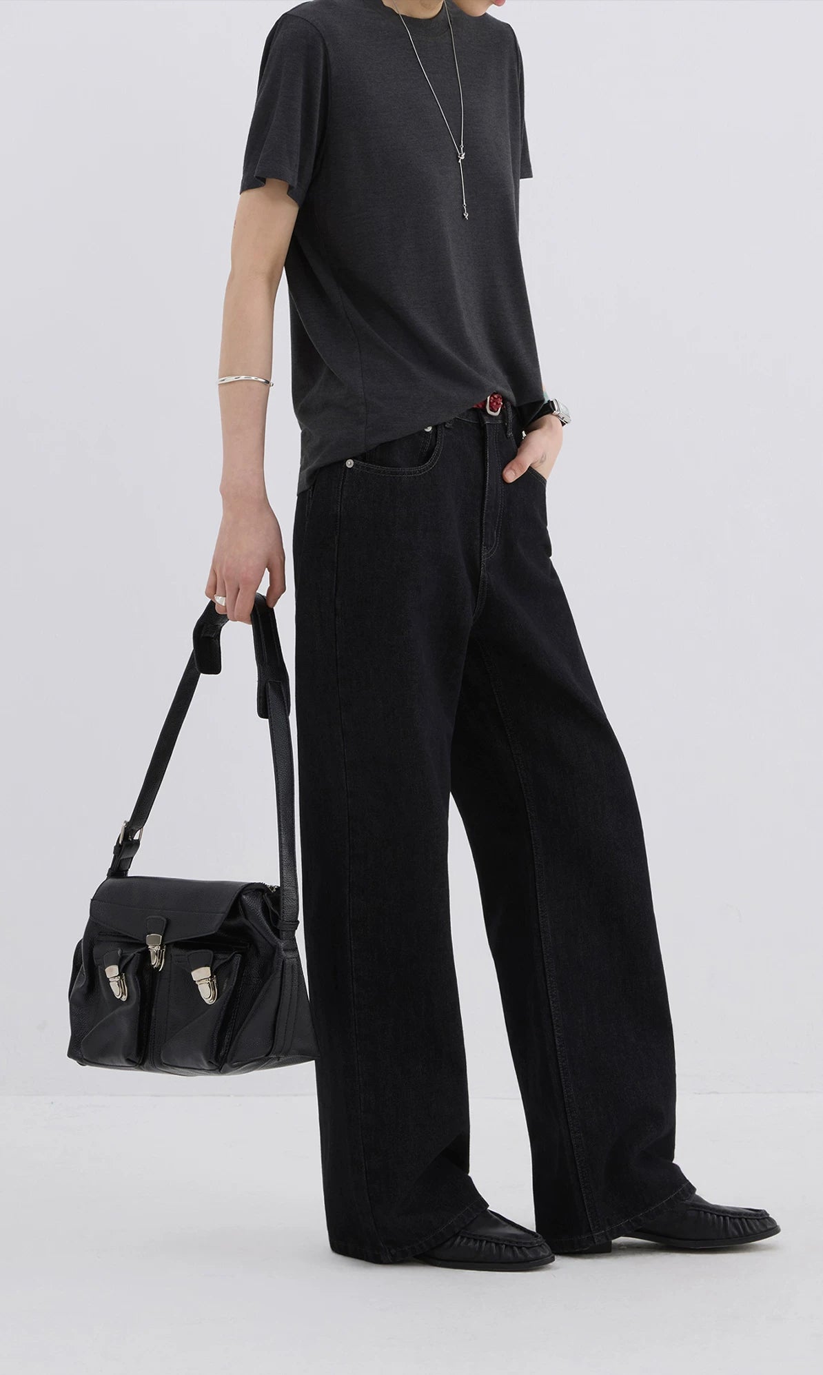 Sameuoo Vintage High Waist Straight Jeans
