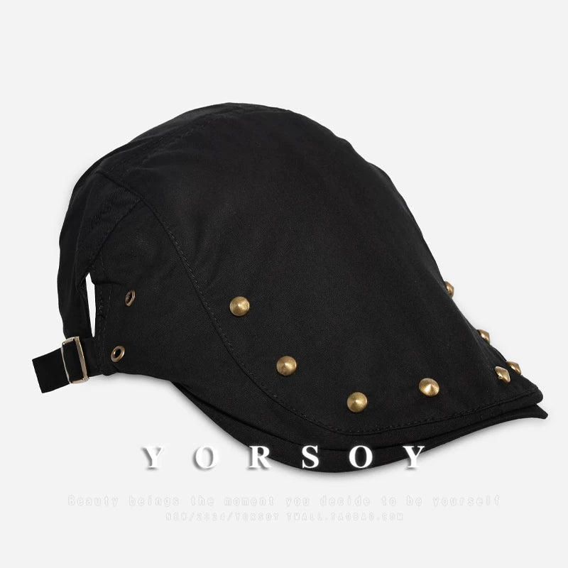 YORSOY Vintage Rivet Hip Hop Beret