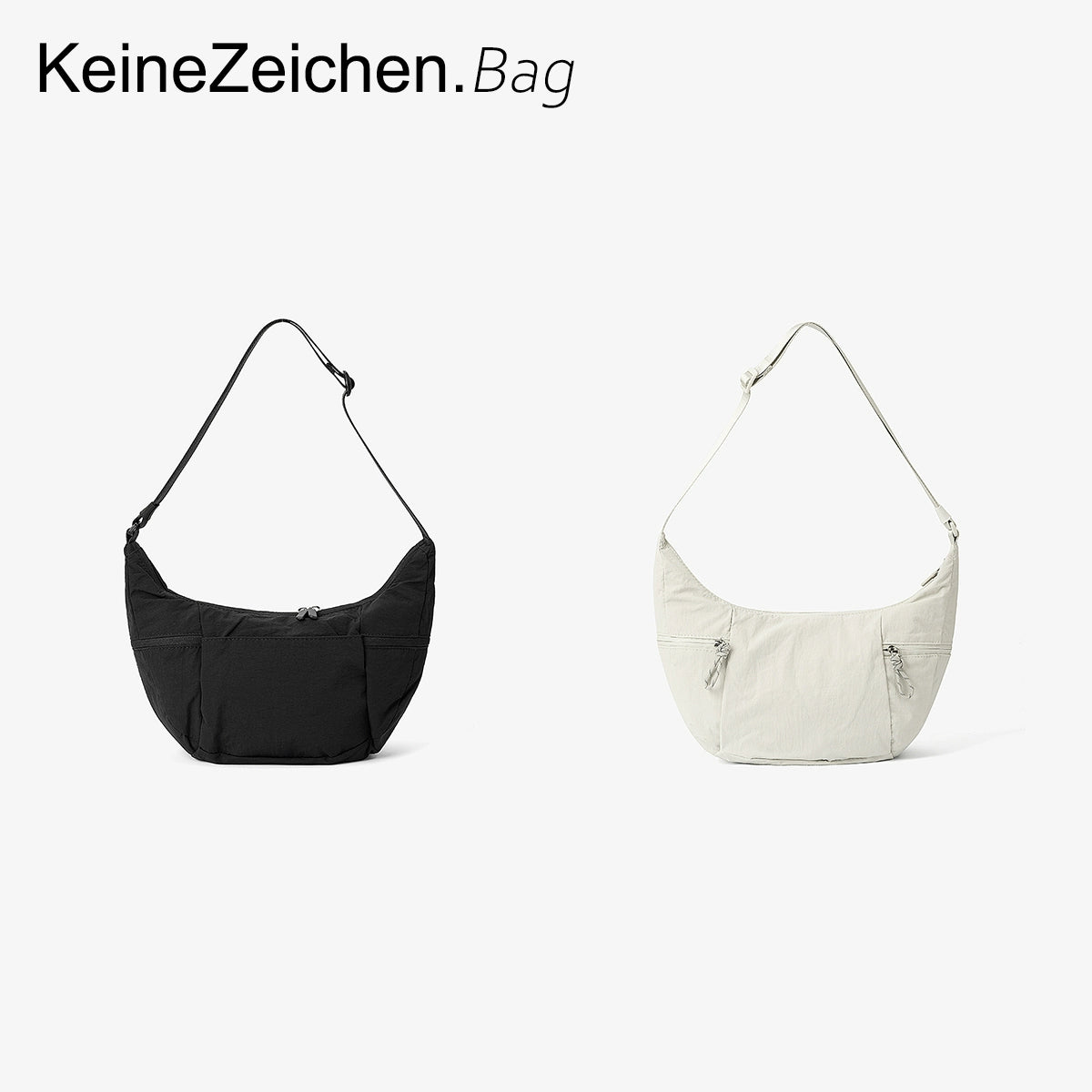 NO LOGO Oblique Span Bag Shoulder Bag Multi-pocket Commute