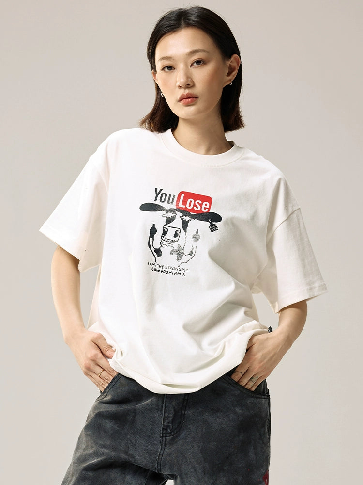 Remedy Guochao Loose Round Neck Tee