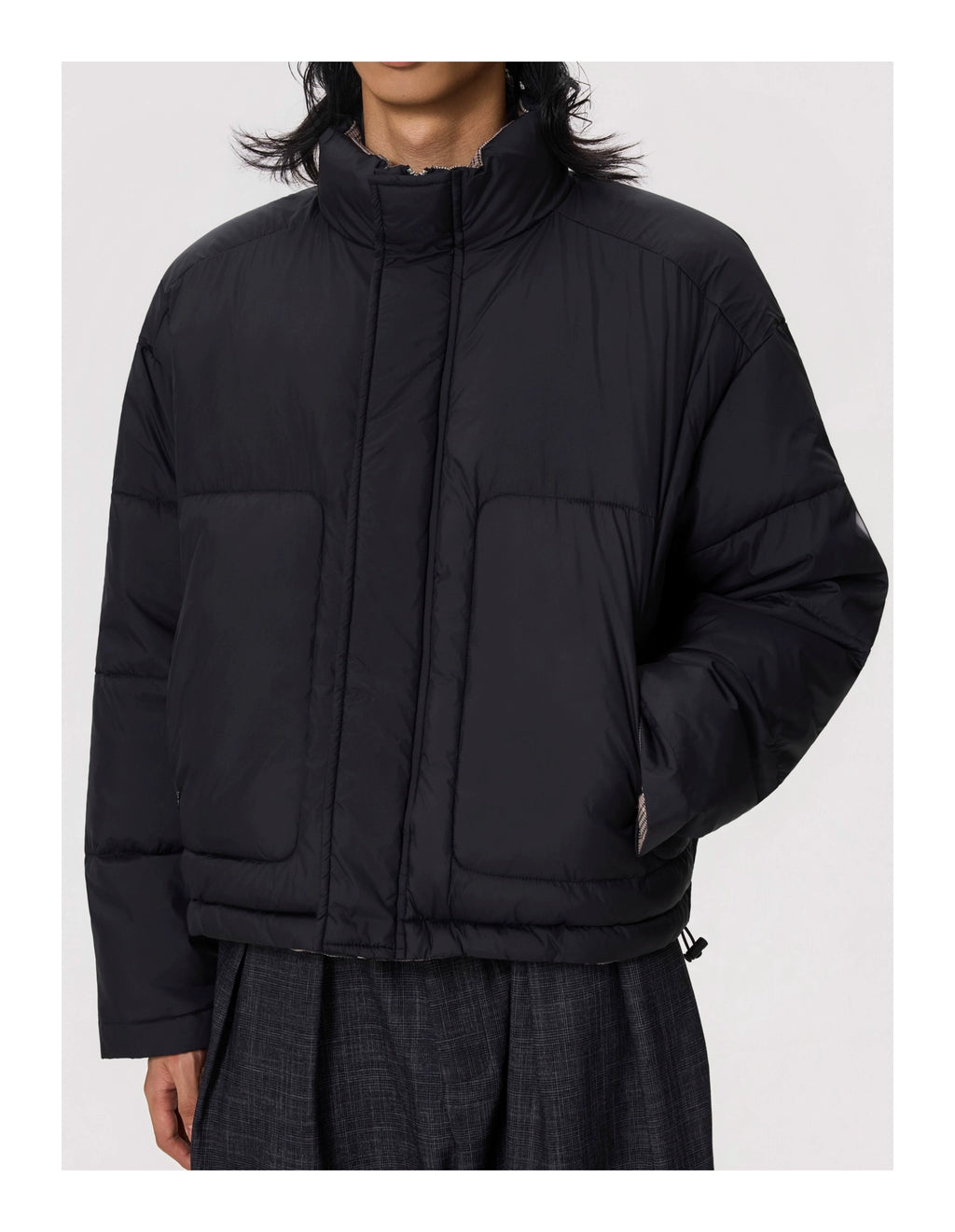 BTSG Double-sided Wear Stand-up Collar Thermal Cotton-padded Coat