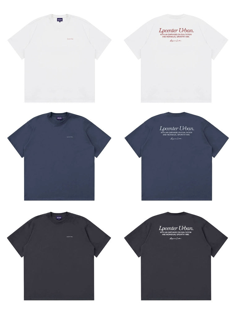 Loopsoon Versatile Comfortable Back Letter Printed Tee