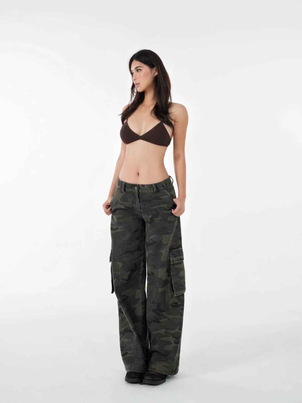 Jim Kennet Basic Knitted Bikini Adjustable Strap Swimsuit