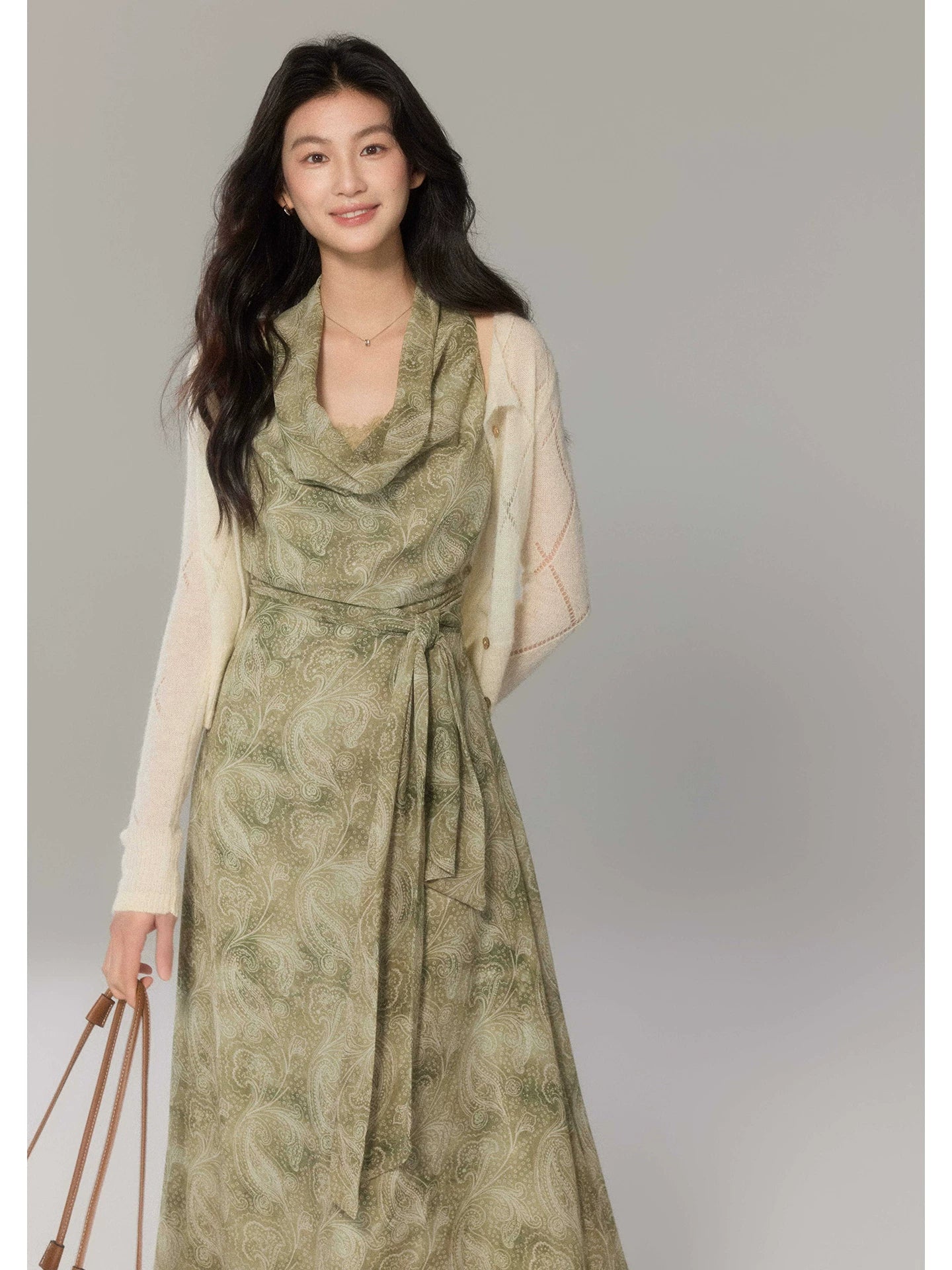 TYANG Ink Smudge Print Dress