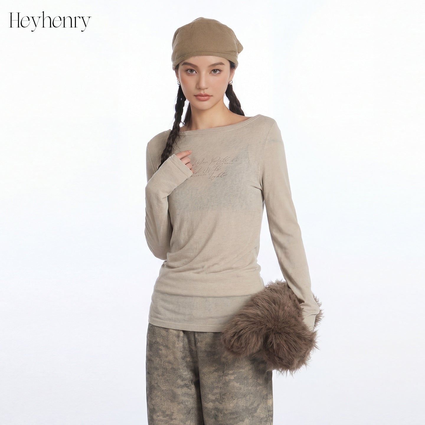 HeyHenry Vintage Slim Fit Micro Transparent Skinny Long Sleeves