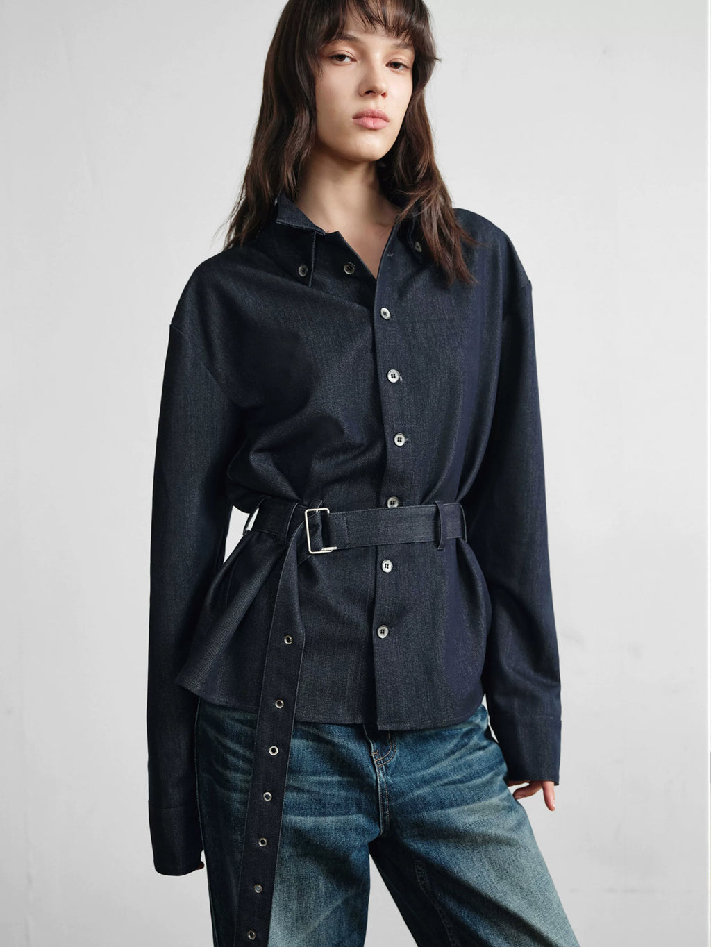 Slight Vogue Versatile Waist Shirt Jacket