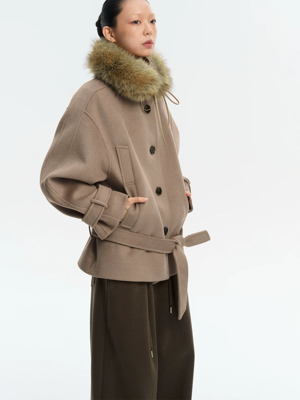 LINY LIBERTY Vintage Loose Thickened Woolen Jacket