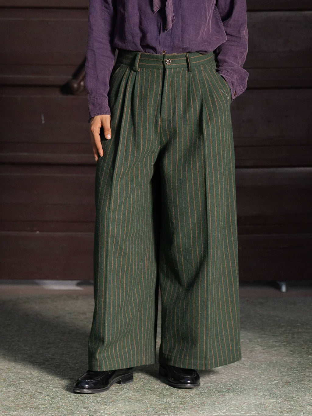 SOARIN Vintage Premium Striped Suit Pants