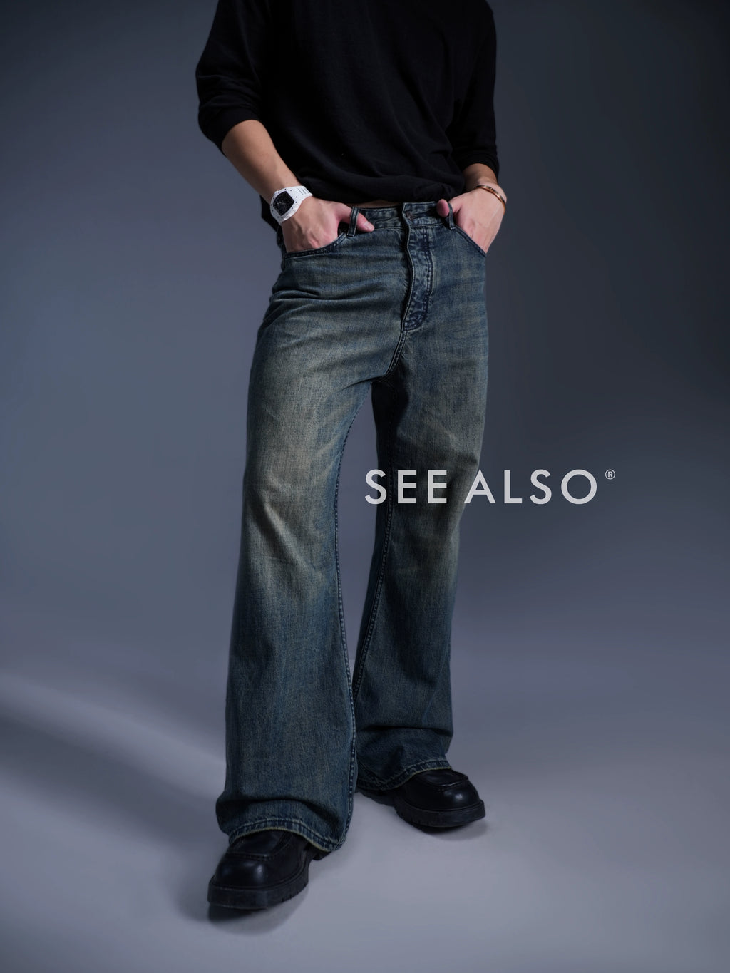 SEE ALSO Straight-leg Denim Trousers