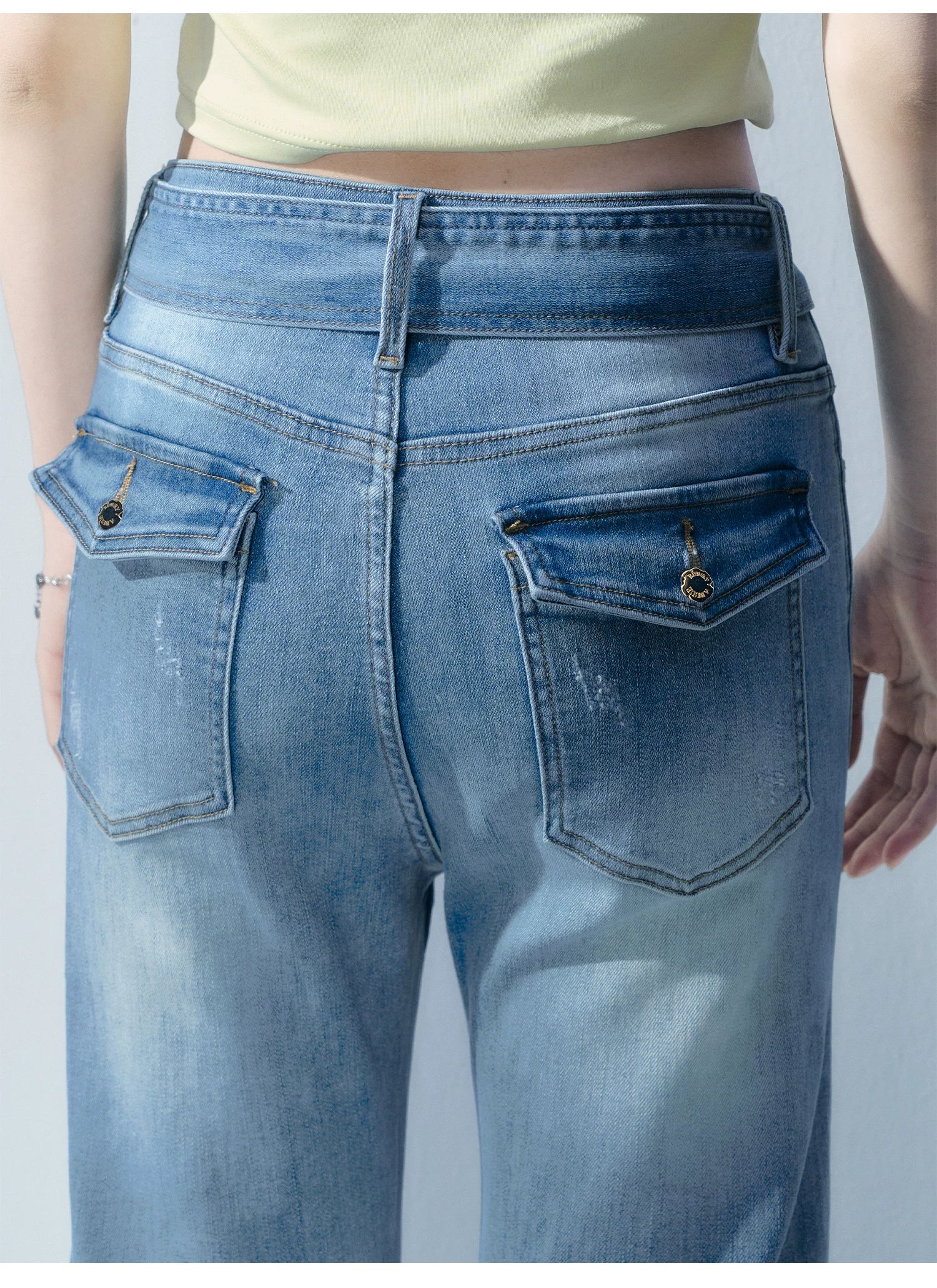 Ablueberry Versatile High-waisted Jeans
