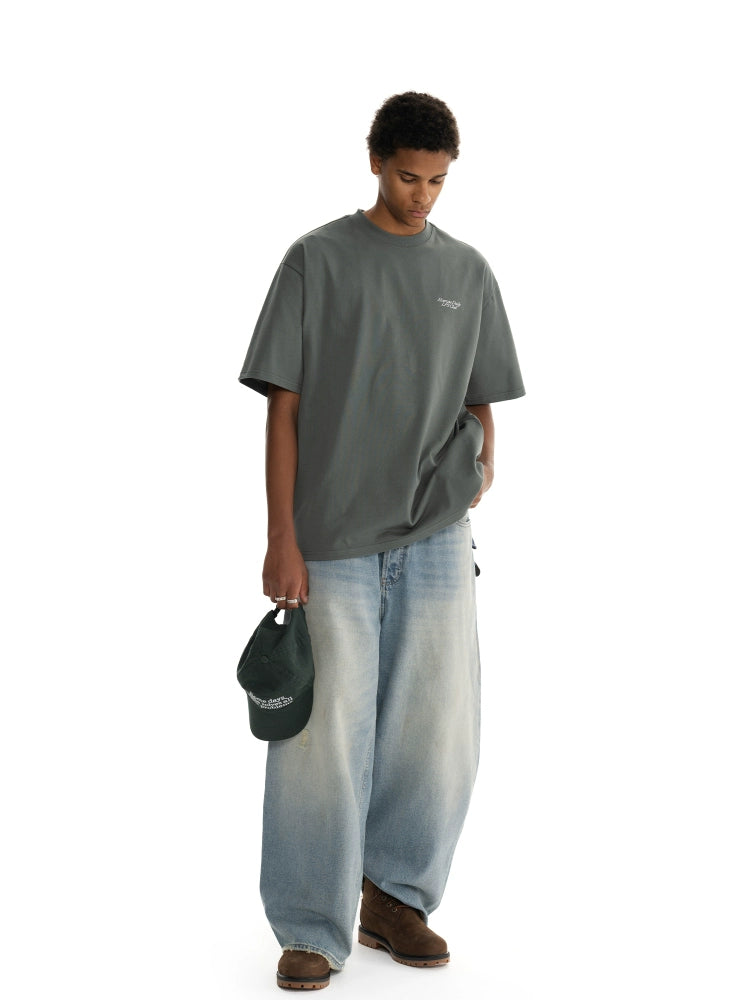 Loopsoon Back Letter Print Loose Tee