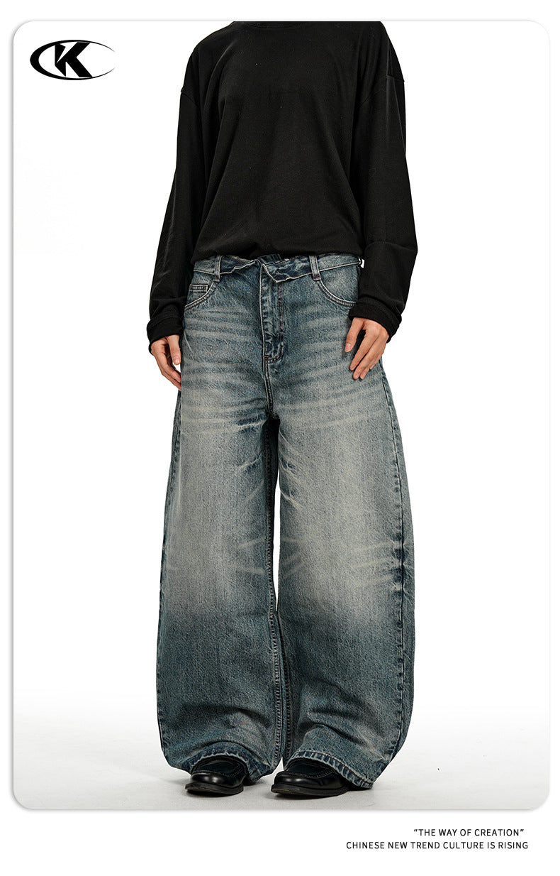 11KN Vintage Straight Lightning Loose Jeans