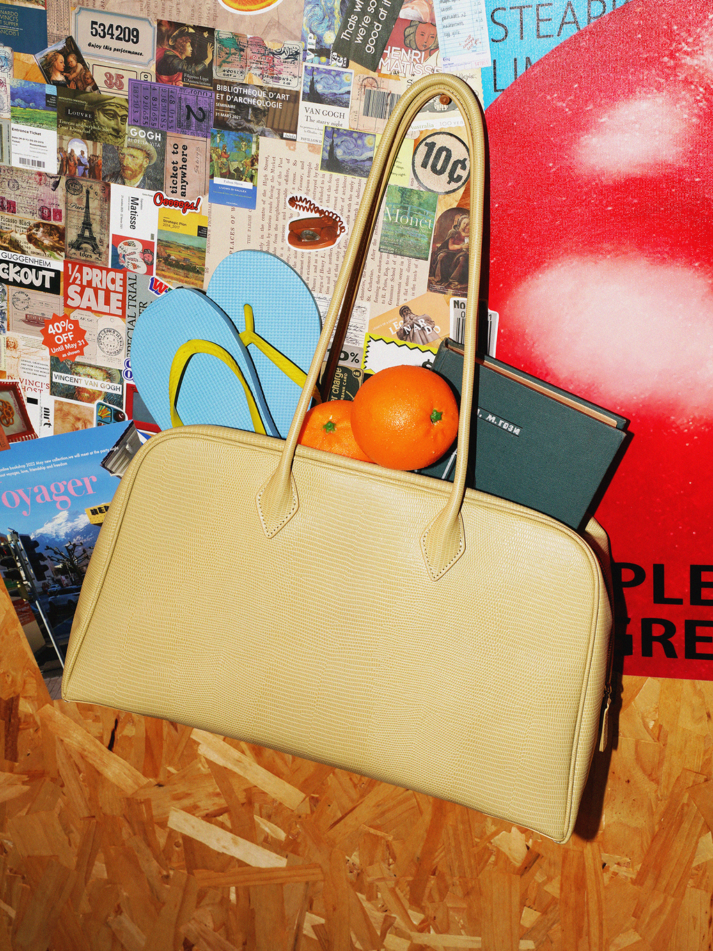 Momogigi Retro First Layer Cowhide Large Capacity Tote Bag