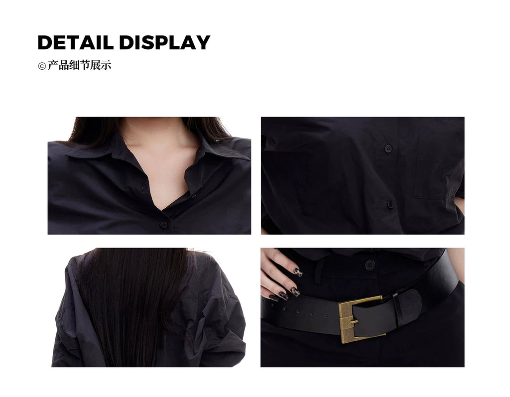 WITHMIN Waist Shirt Dress
