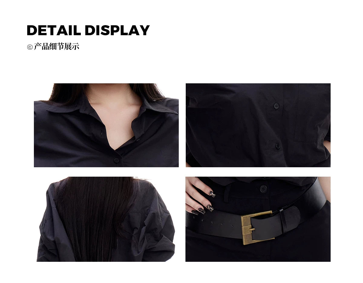 WITHMIN Waist Shirt Dress