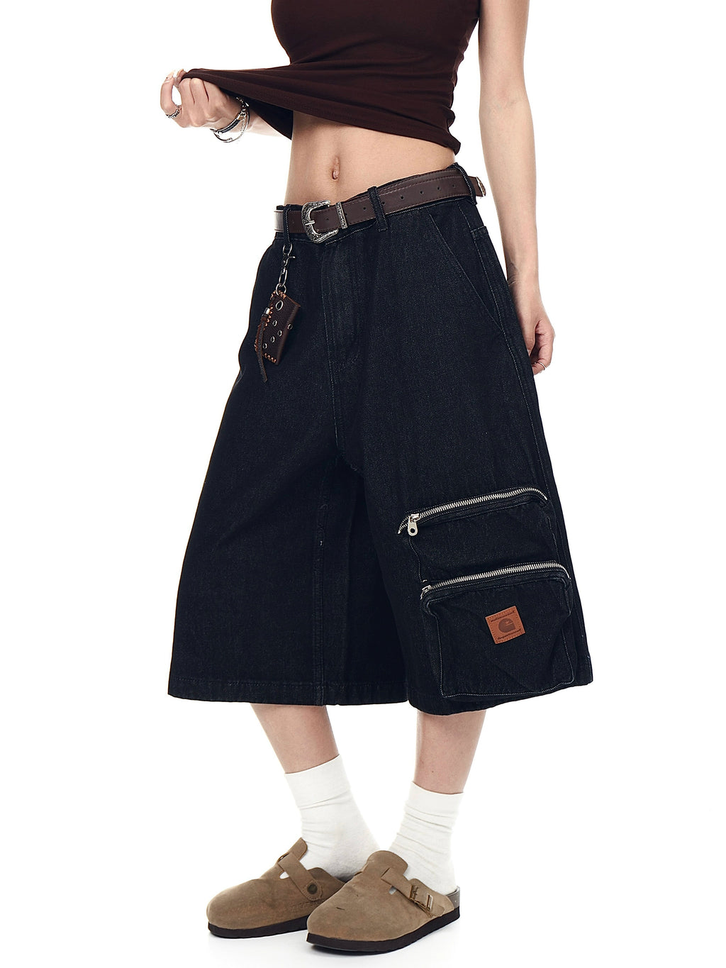 BLACKLISTS Old Denim Seven-point Tooling Shorts