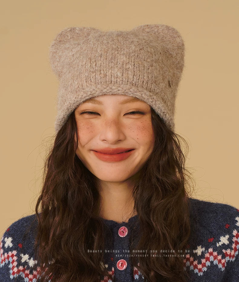 YORSOY Retro Warm Wool Knitted Wool Hat