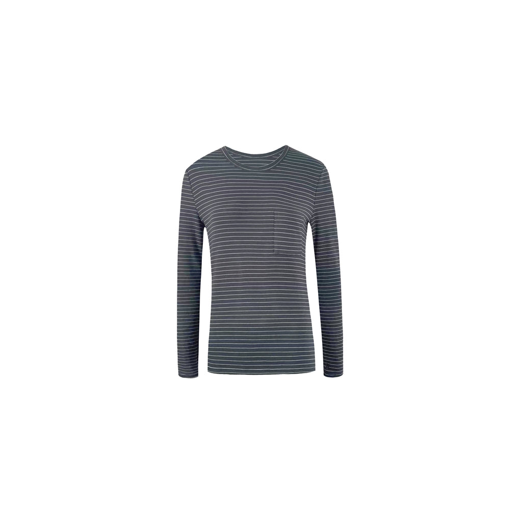 Jim Kennet Pocket Crew Neck Casual Long Sleeves