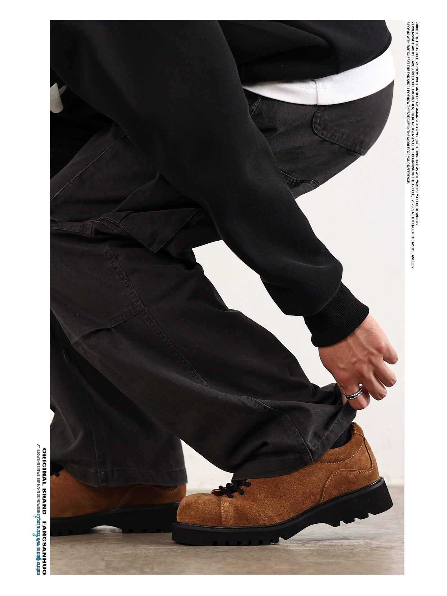 FANGSANHUO Anti-velvet Leather Thick-soled Heightening Low-top Shoes