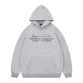 Loopsoon Line Handwritten Mottled Print Hooded Sweater