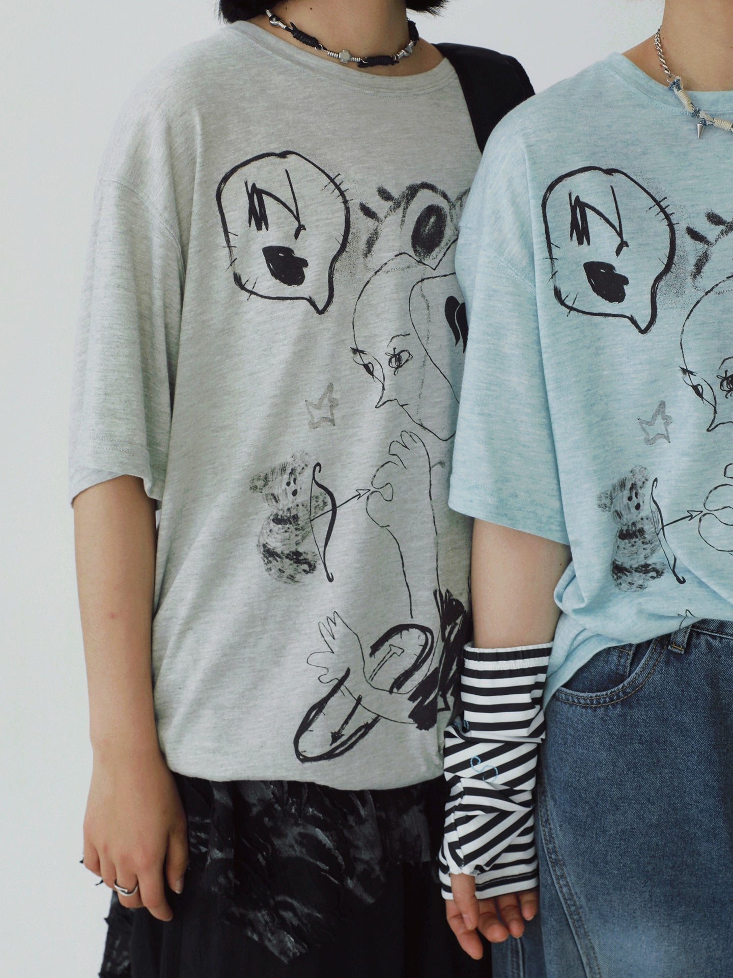 STILLYOU Love Line Graffiti Print Tee