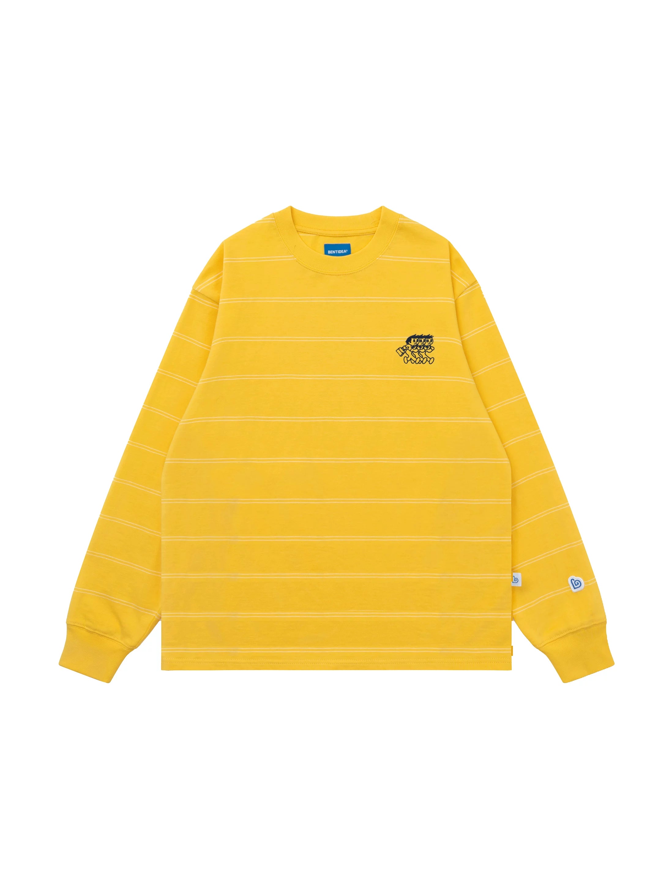 BENT IDEA Loose Versatile Striped Long Sleeves